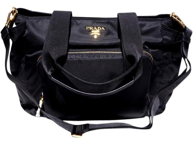 Prada Black Tessuto Diaper Nero Black Nylon Cross Body Bag