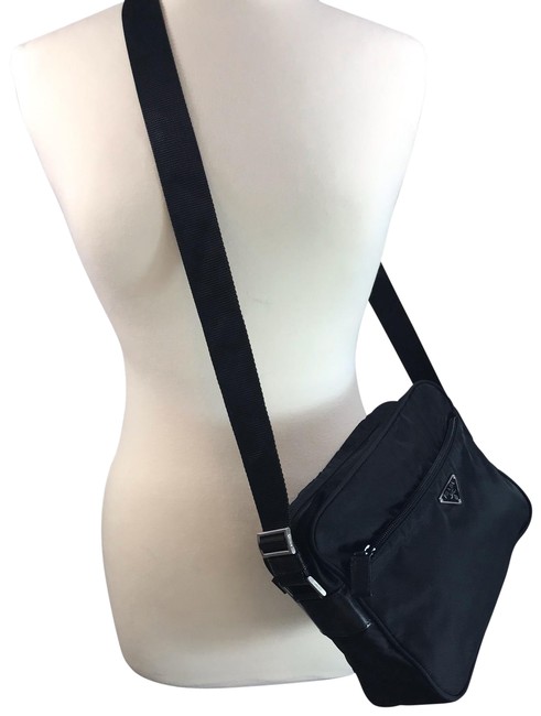 Prada Black Tessuto Nylon Cross Body Bag