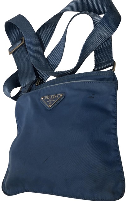 Prada Blue Nylon Cross Body Bag
