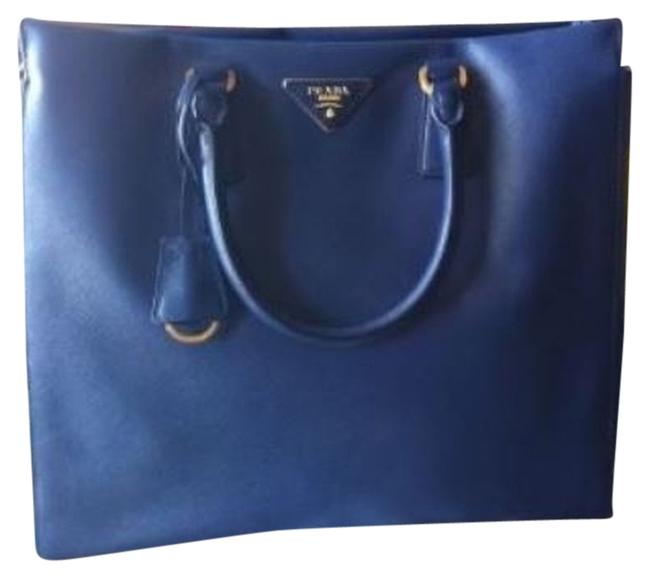 Prada Bn2259 Blue Leather Cross Body Bag