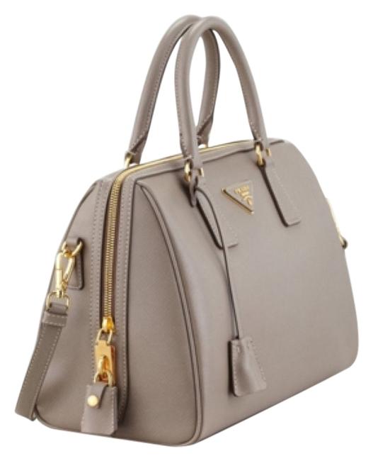 Prada Bowler Nude Leather Cross Body Bag