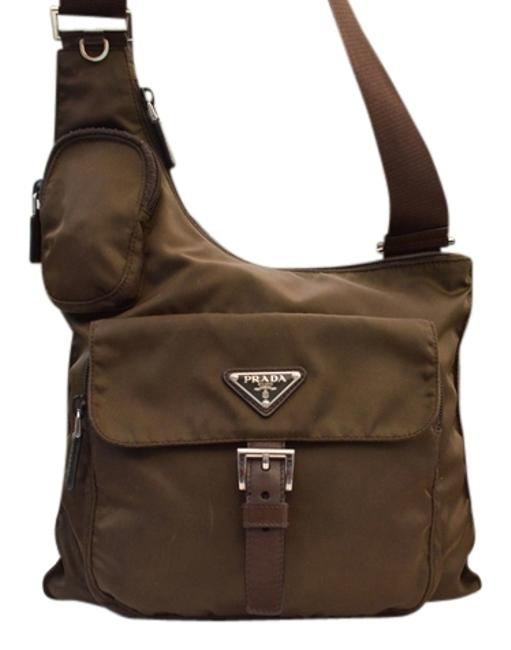Prada Brown Nylon Cross Body Bag