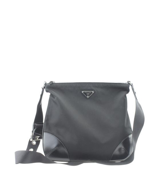Prada Bt0326  Leather 168911 Black Nylon Cross Body Bag