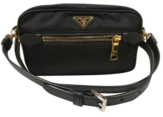 Prada Bt0773 Tessuto Nylon Black Canvas Cross Body Bag