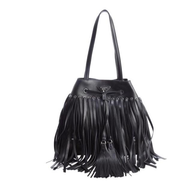 Prada Bucket Fringe Cross Body Bag