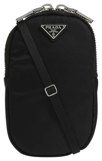 Prada Bucket Phone Pouch Sg Black Nylon Cross Body Bag