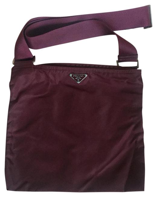Prada Burgundy Red Nylon Cross Body Bag