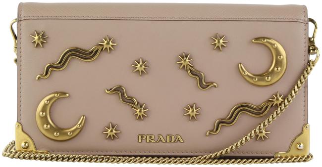 Prada Cahier Convertible Cipria Leather Cross Body Bag