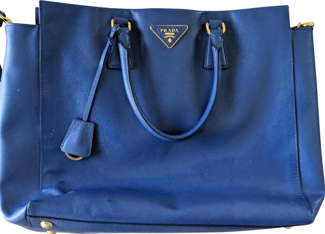 Prada Calf Blue Leather Cross Body Bag