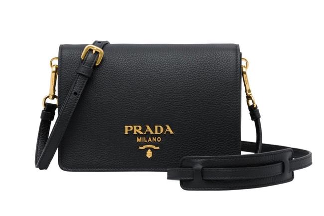Prada Shoulder Calf Leather Cross Body Bag
