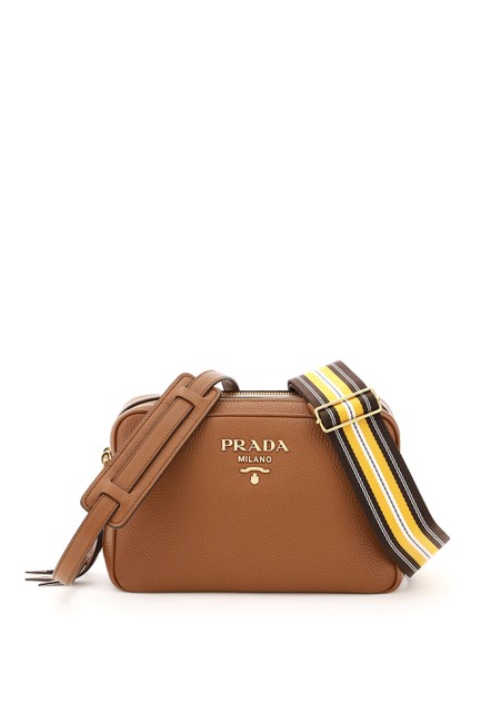 Prada Calfskin Brown Cross Body Bag