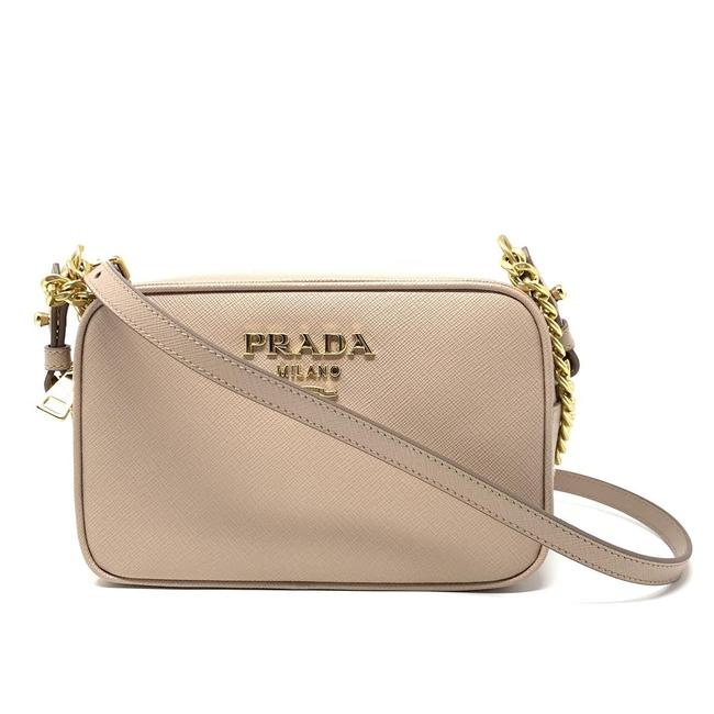 Prada Camera Beige Saffiano Leather Cross Body Bag
