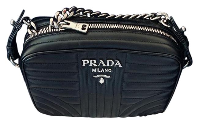 Prada Camera Diagramme Leather Cross Body Bag