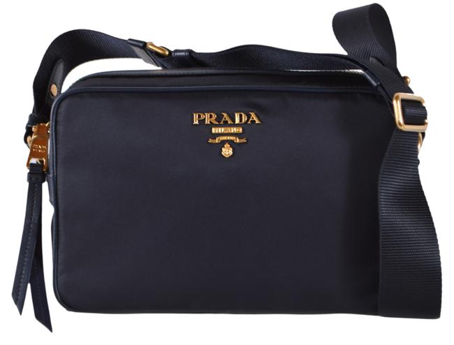 Prada Camera New 1bh089 Small Purse Blue Nylon Cross Body Bag