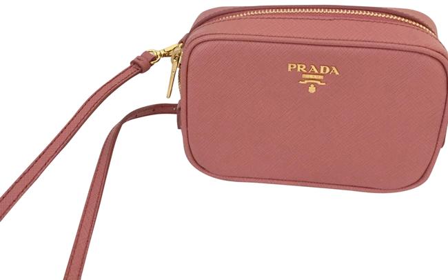 Prada Camera Pink Saffiano Leather Cross Body Bag