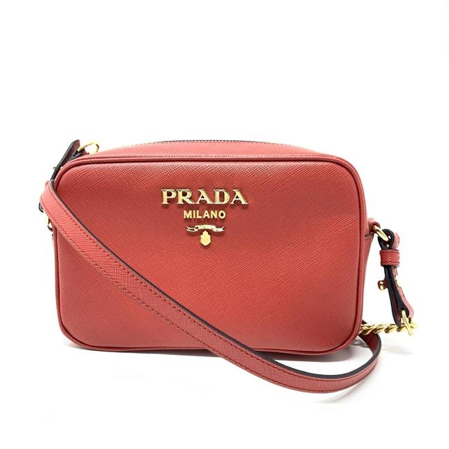 Prada Camera Red Saffiano Leather Cross Body Bag