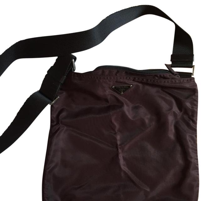 Prada Chocolate Brown Nylon Cross Body Bag