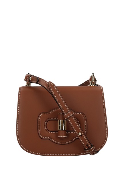 Prada City Calf Brown Leather Cross Body Bag
