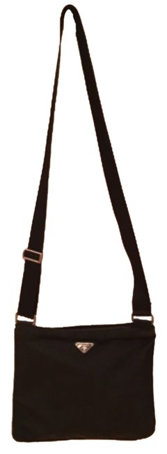 Prada Classic Adjustable Black Nylon Cross Body Bag
