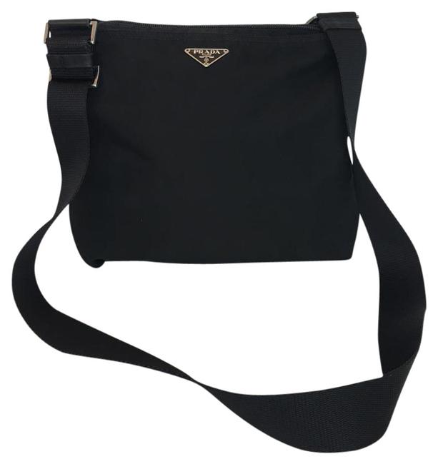 Prada Messenger Classic Unisex Black Nylon Cross Body Bag