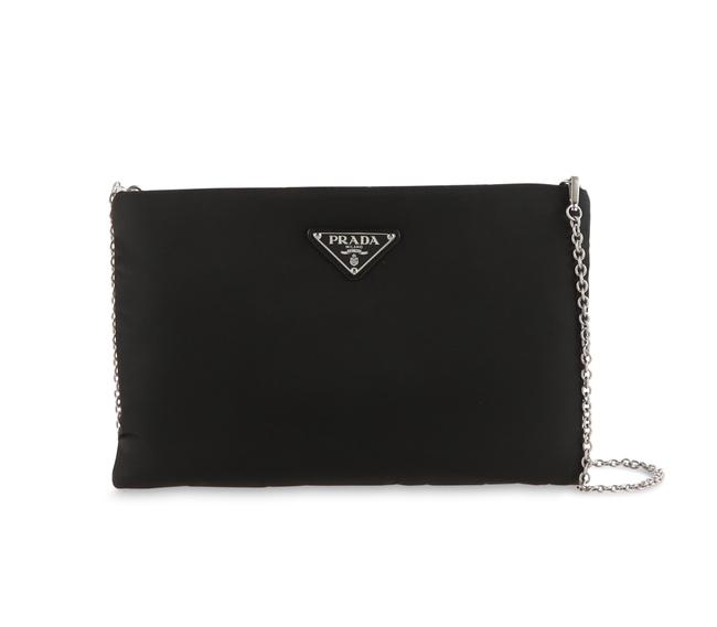 Prada Clutch Vela Padded Black Nylon Cross Body Bag