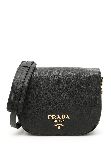 Prada Cr Black Leather Cross Body Bag