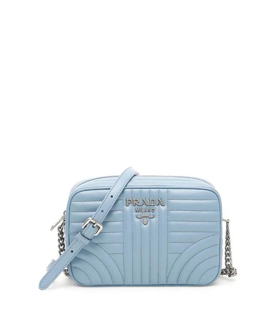 Prada Cr New Diagramme Blue Leather Cross Body Bag