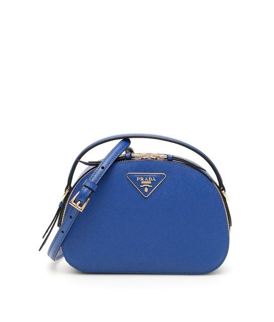 Prada Cr New Odette Blue Leather Cross Body Bag