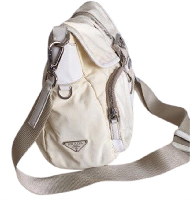 Prada Cream Nylon Cross Body Bag