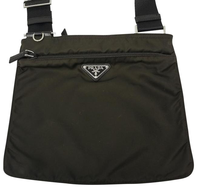 Prada Dark Brown Nylon Cross Body Bag