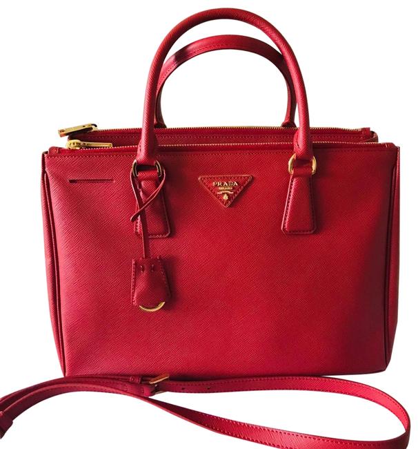 Prada Dark Red Leather Cross Body Bag
