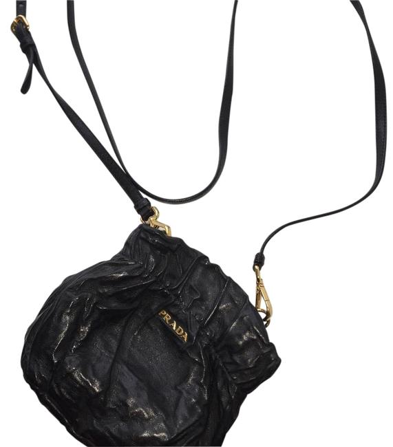 Prada Designer: Item # Pra72865 Black Nappa Leather Cross Body Bag