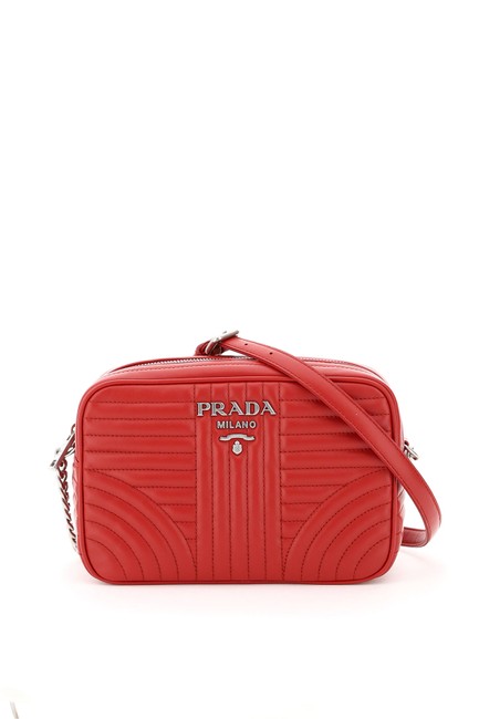 Prada Diagramme Red Cross Body Bag