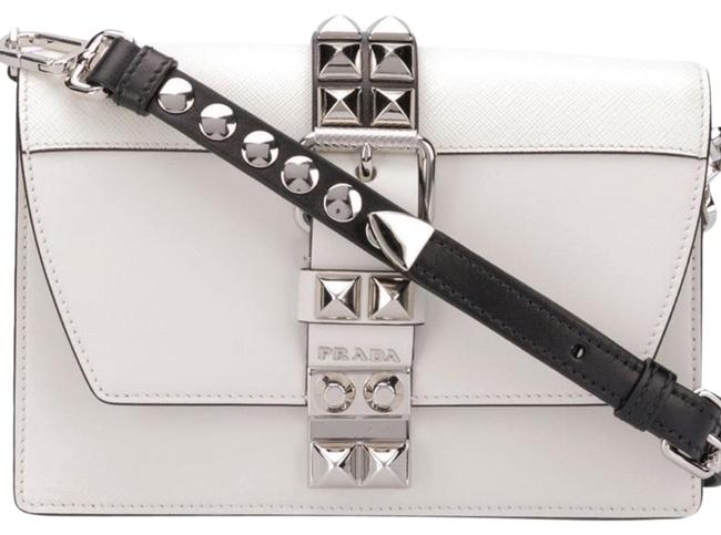 Prada Elektra New White Leather Cross Body Bag