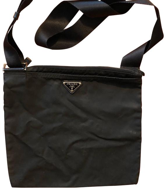 Prada Shoulder Fabric Black Nylon Cross Body Bag