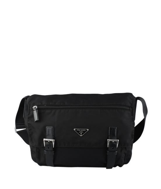 Prada Flap 130559 Xblack Nylon Cross Body Bag