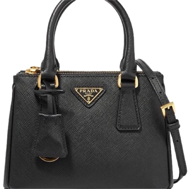 Prada Galleria Black Leather Cross Body Bag