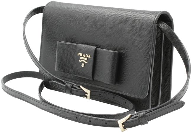 Prada Galleria Black Saffiano Leather Cross Body Bag