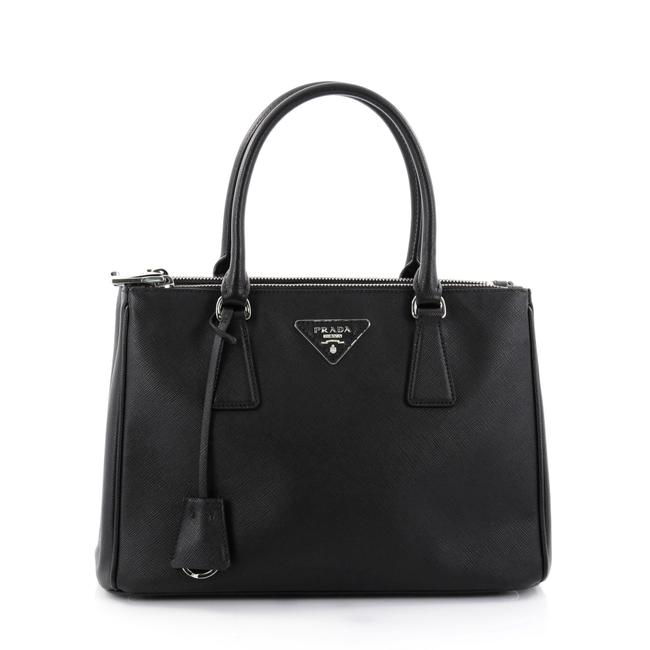 Prada Galleria Saffiano Small Black Leather Cross Body Bag