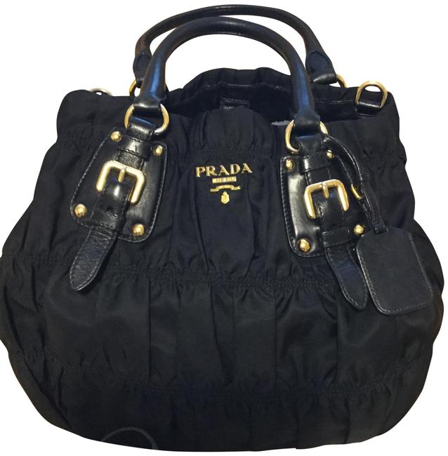 Prada Gauffre Tessuto Black Nylon Cross Body Bag