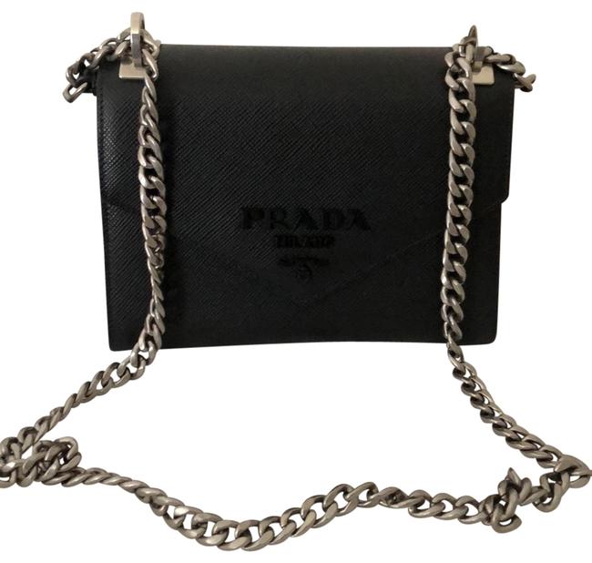 Prada Hand Black Nero 1 Saffiano Leather Cross Body Bag