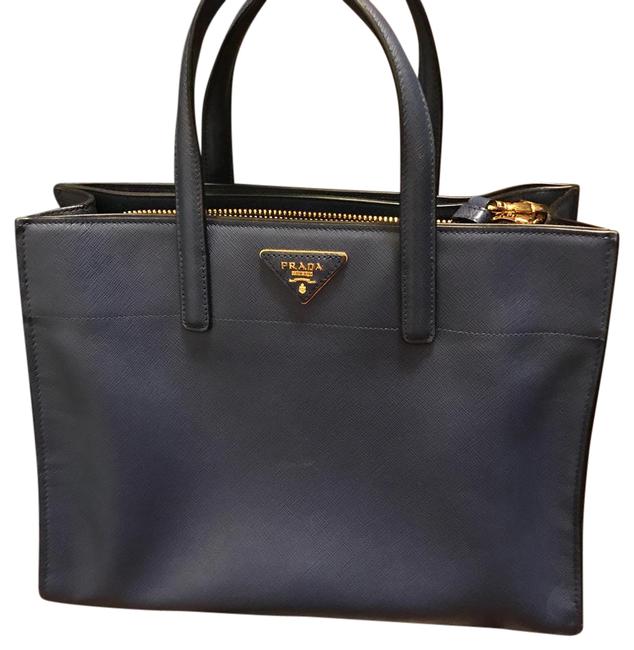 Prada Handbag Blue Leather Cross Body Bag