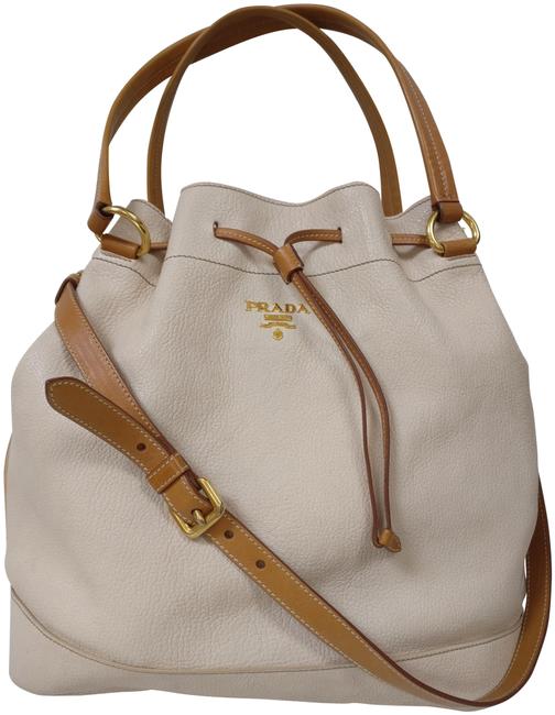 Prada Hobo  Shoulder Drawstring Tote Leather Cross Body Bag