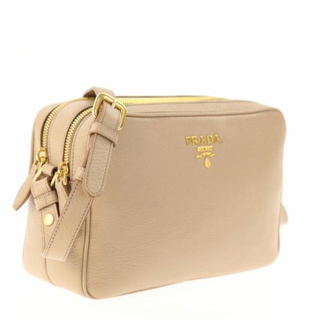 Prada Phenix Camera Beige Leather Cross Body Bag