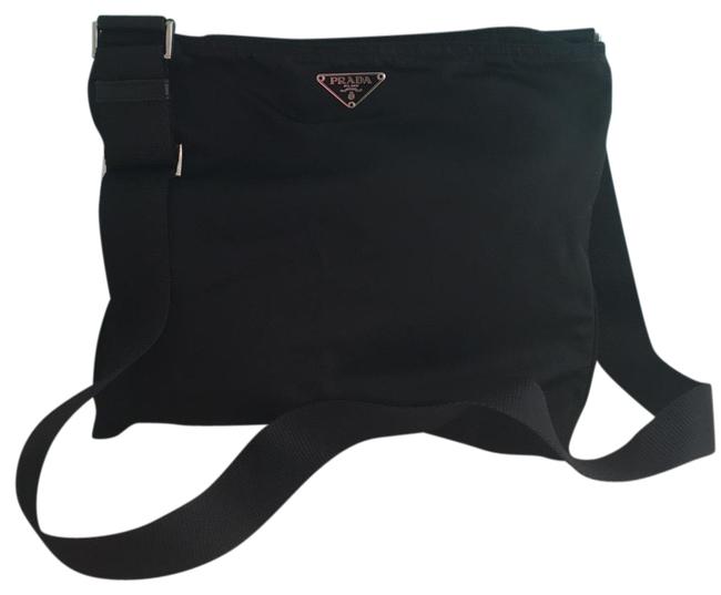 Prada Large Nylon Vela Sport Black Cross Body Bag