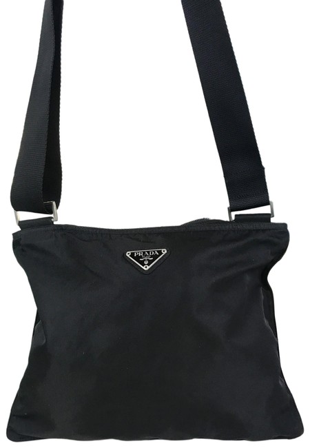 Prada Lightweight #25211 Black Nylon Cross Body Bag