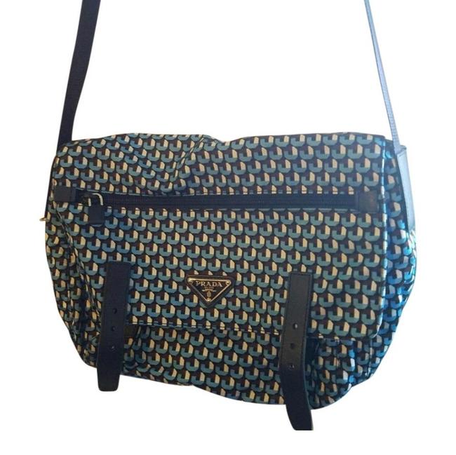 Prada Like New Multi Colored Nylon Cross Body Bag