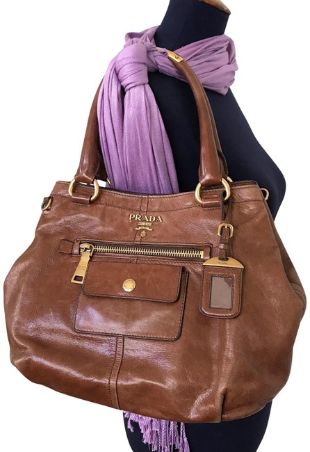 Prada Shoulder Like NewCross BodyShoulder Brown Leather Cross Body Bag