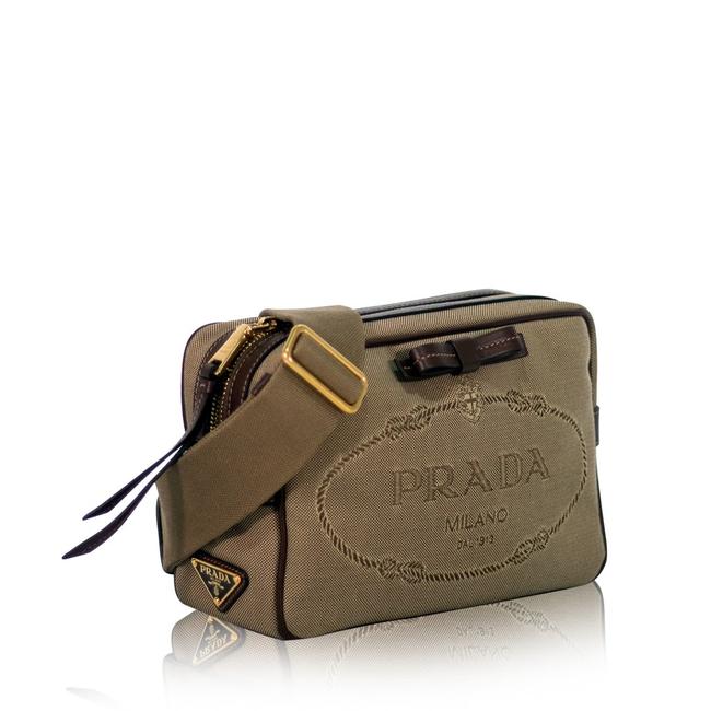 Prada Logo Jacquard Canvas Cross Body Bag
