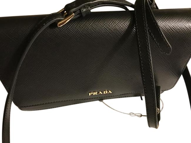 Prada Lux Black Saffiano Calf Leather Cross Body Bag